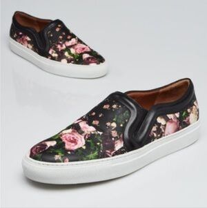 Givenchy Women Floral Skip On Slide Sneakers Made in Italy shoes sz 36/5.5